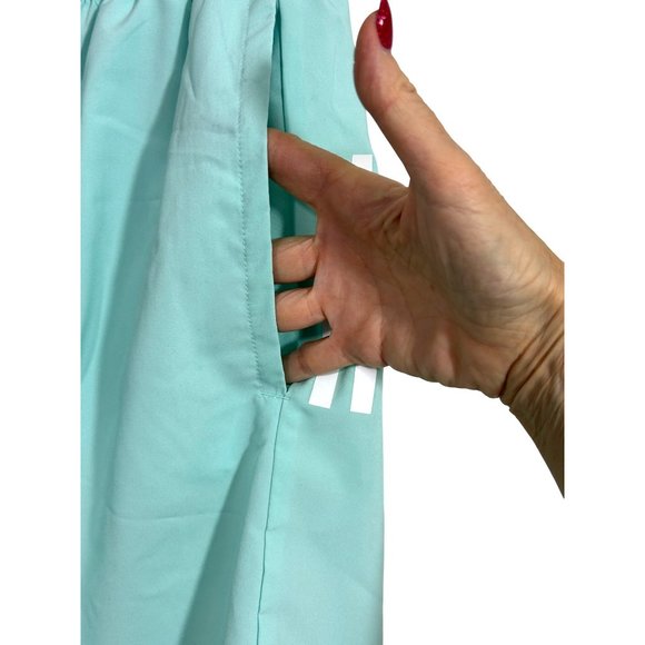 Adidas Own The Run Men’s Shorts S Green White Triple Striped Logo 9” AEROREADY - Picture 14 of 16